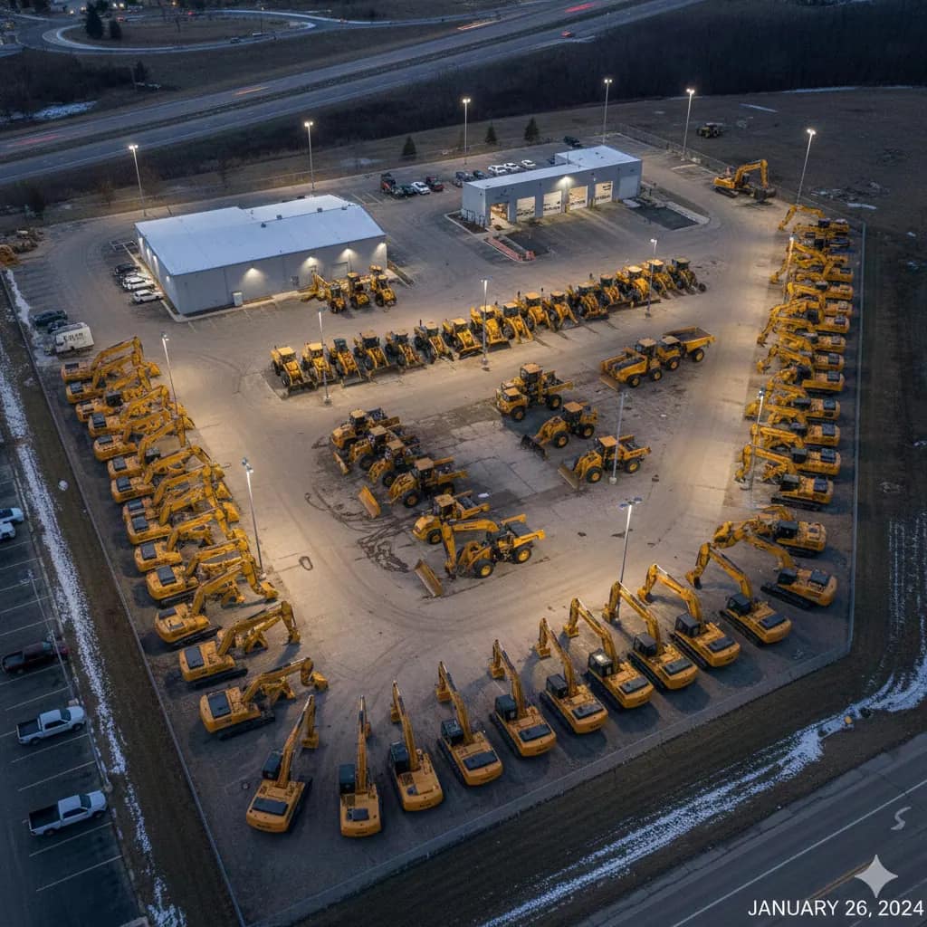 Equipment yard aerial view