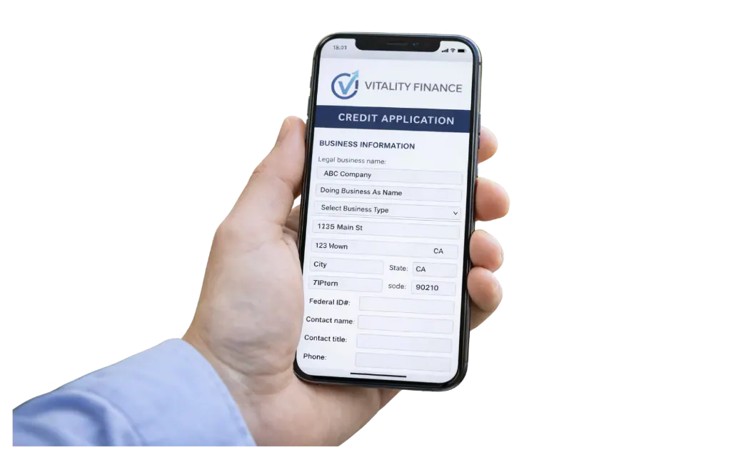 Mobile credit application on smartphone