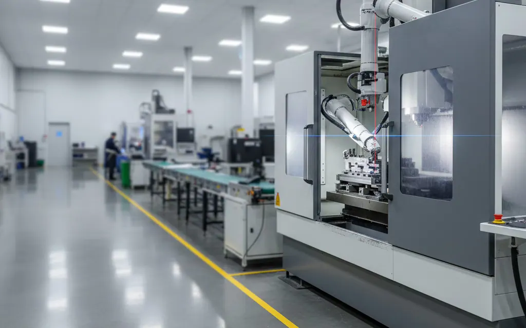 Advanced manufacturing facility with industrial equipment